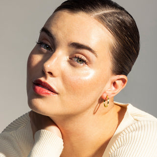 Pendientes de 20mm de diámetro acabado Oro Amarillo de 18K - Tellahe-amarillo