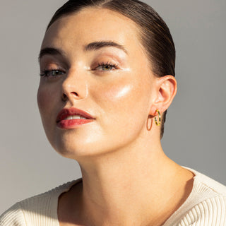 Pendientes de 20mm de diámetro acabado Oro Amarillo de 18K - Tellahe-amarillo