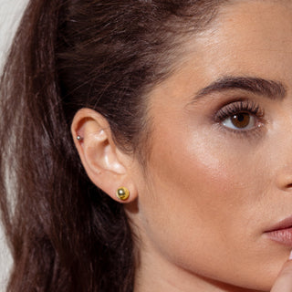 Pendientes acabados en oro amarillo 18K - Linson-amarillo