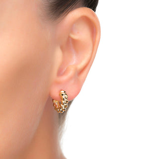 Pendientes acabados en oro amarillo 18K - Tomven-amarillo