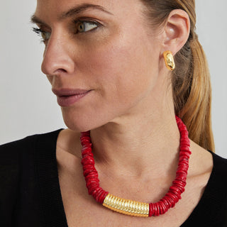 Pendientes acabados en oro amarillo 18K - Kevda-amarillo