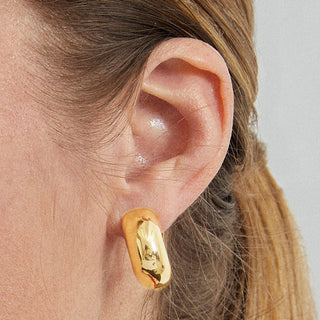 Pendientes acabados en oro amarillo 18K - Kevda-amarillo