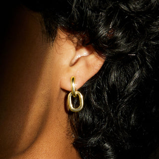 Pendientes acabados en oro amarillo 18K - Khihu-amarillo