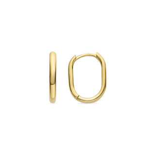 Pendientes de 14mm de diámetro acabado Oro Amarillo de 18K - Wiselu-amarillo