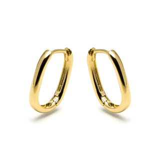 Pendientes de 14mm de diámetro acabado Oro Amarillo de 18K - Wiselu-amarillo