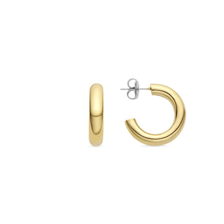 Pendientes de 13mm de diámetro acabado Oro Amarillo de 18K - Shiwa-amarillo