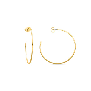 Pendientes de 60mm de diámetro acabado Oro Amarillo de 18k - Adron-amarillo