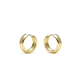 Pendientes de 16mm de diámetro acabado Oro Amarillo de 18k - Apruk-amarillo