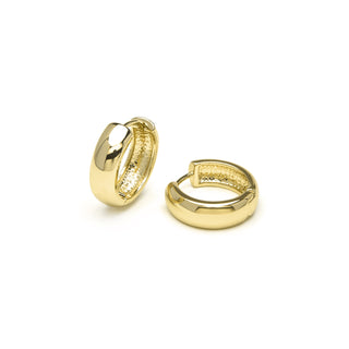Pendientes de 16mm de diámetro acabado Oro Amarillo de 18k - Apruk-amarillo