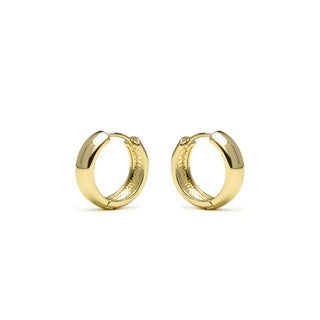 Pendientes de 18mm de diámetro acabado Oro Amarillo de 18k - Apruk-amarillo
