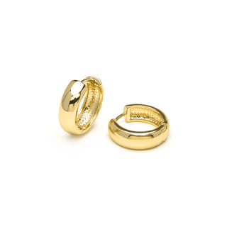Pendientes de 18mm de diámetro acabado Oro Amarillo de 18k - Apruk-amarillo