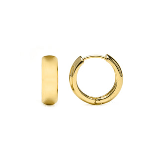 Pendientes de 22mm de diámetro acabado oro Amarillo de 18k - Apruk-amarillo