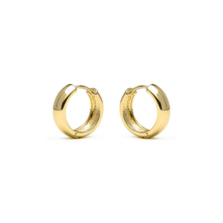 Pendientes de 22mm de diámetro acabado oro Amarillo de 18k - Apruk-amarillo