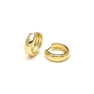 Pendientes de 22mm de diámetro acabado oro Amarillo de 18k - Apruk-amarillo