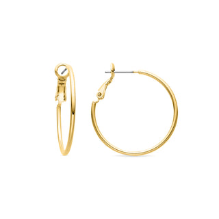 Pendientes de 30mm de diámetro acabado Oro Amarillo de 18k - Kelxo-amarillo