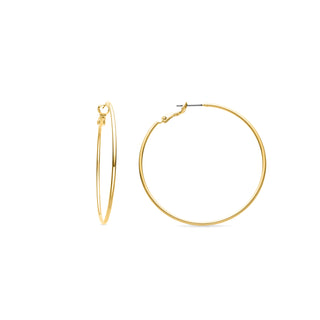 Pendientes de 50mm de diámetro acabado Oro Amarillo de 18k - Kelxo-amarillo