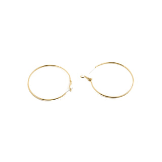 Pendientes de 50mm de diámetro acabado Oro Amarillo de 18k - Kelxo-amarillo