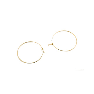Pendientes de 60mm de diámetro acabado Oro Amarillo de 18k - Kelxo-amarillo
