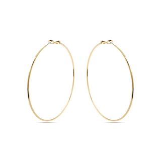 Pendientes de 70mm de diámetro acabado Oro Amarillo de 18k - Kelxo-amarillo