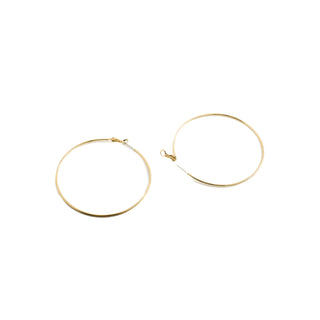 Pendientes de 70mm de diámetro acabado Oro Amarillo de 18k - Kelxo-amarillo