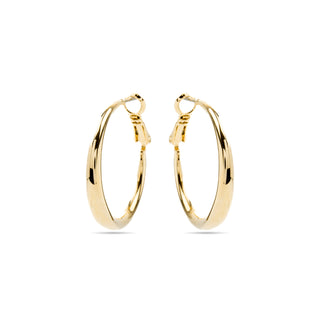 Pendientes de 28mm de diámetro acabado Oro Amarillo de 18k - Qupa-amarillo