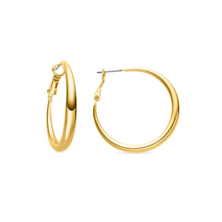 Pendientes de 34mm de diámetro acabado Oro Amarillo de 18k - Qupa-amarillo