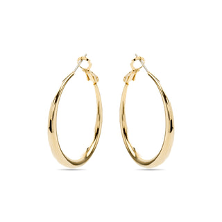Pendientes de 34mm de diámetro acabado Oro Amarillo de 18k - Qupa-amarillo