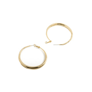 Pendientes de 54mm de diámetro acabado Oro Amarillo de 18k - Qupa-amarillo
