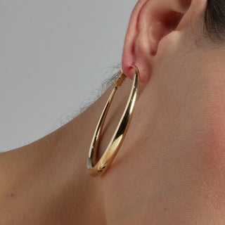 Pendientes de 54mm de diámetro acabado Oro Amarillo de 18k - Qupa-amarillo