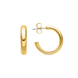 Pendientes de 25mm de diámetro acabado Oro Amarillo de 18k - Difie-amarillo