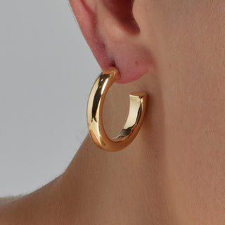Pendientes de 25mm de diámetro acabado Oro Amarillo de 18k - Difie-amarillo