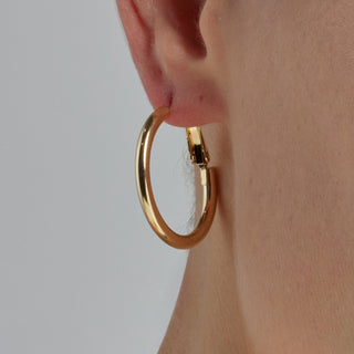 Pendientes de 30mm de diámetro acabado Oro Amarillo de 18k - Sadro-amarillo