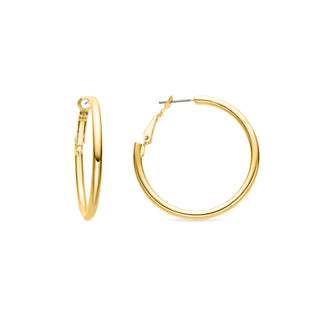 Pendientes de 40mm de diámetro acabado Oro Amarillo de 18k - Sadro-amarillo