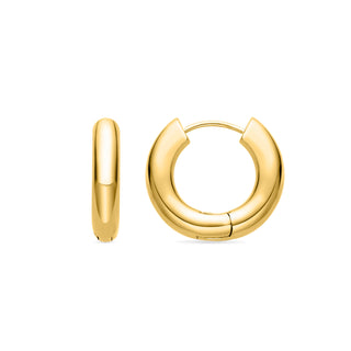 Pendientes de 24mm de diámetro acabado Oro Amarillo 18K - Saura-amarillo