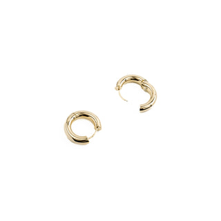 Pendientes de 24mm de diámetro acabado Oro Amarillo 18K - Saura-amarillo