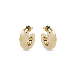 Pendientes de 30mm de diámetro acabado Oro Amarillo 18K - Meibe-amarillo