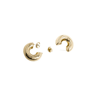 Pendientes de 30mm de diámetro acabado Oro Amarillo 18K - Meibe-amarillo