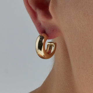 Pendientes de 18,5mm de diámetro acabado Oro Amarillo 18K - Dalra-amarillo