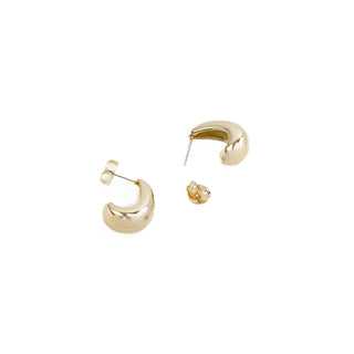 Pendientes de 22mm de diámetro acabado Oro Amarillo 18K - Sanky-amarillo