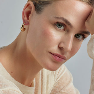 Pendientes de 22mm de diámetro acabado Oro Amarillo 18K - Sanky-amarillo