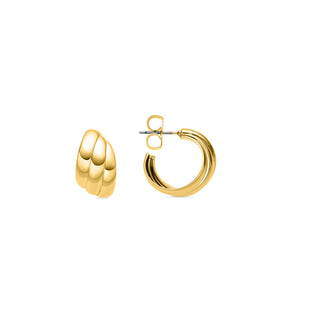 Pendientes de 19mm de diámetro acabado Oro Amarillo 18K - Abeth-amarillo