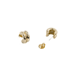 Pendientes de 16mm de diámetro acabado Oro Amarillo 18K - Zakev-amarillo