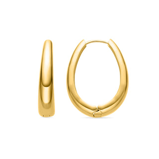 Pendientes de 31mm de diámetro acabado Oro Amarillo 18K - Aima-amarillo
