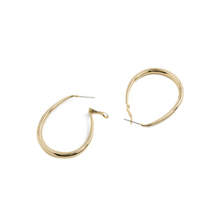 Pendientes de 38mm de diámetro acabado Oro Amarillo 18K - Babo-amarillo