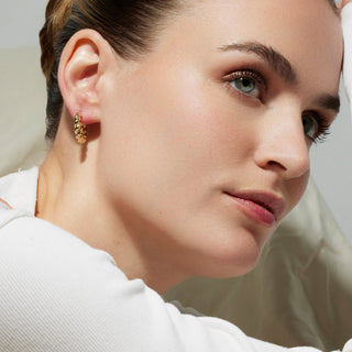Pendientes de 20mm de diámetro acabado Oro Amarillo 18K - Tansit-amarillo