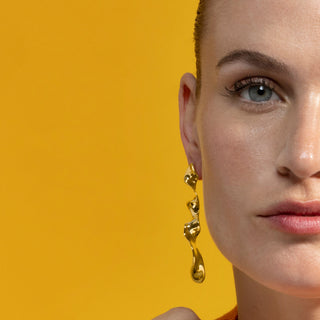 Pendientes acabado oro 18k - Triyie-amarillo