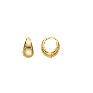 Pendientes de 17mm de diámetro acabado Oro Amarillo 18k - Mickra-amarillo