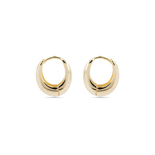 Pendientes de 17mm de diámetro acabado Oro Amarillo 18k - Mickra-amarillo