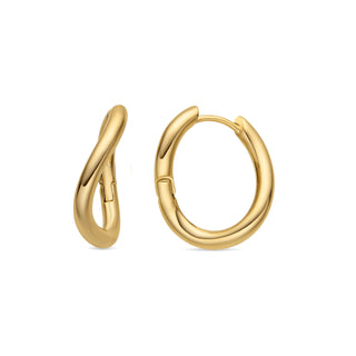 Pendientes de 19mm de diámetro acabado Oro Amarillo 18k - Lial-gris