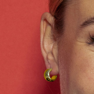 Pendientes de 20mm de diámetro acabado Oro Amarillo 18k - Metha-amarillo